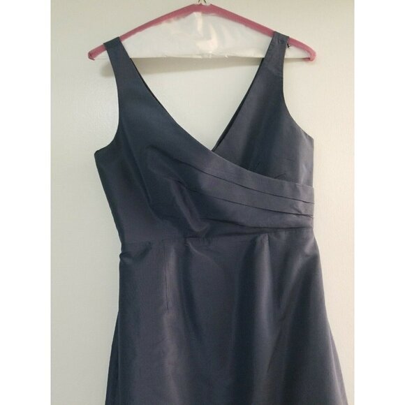 J Crew Elyse Dress Sz 4 Silk Taffeta Crisscrossed - Picture 3 of 5